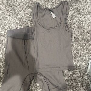 Skims Cotton Rib Short Set